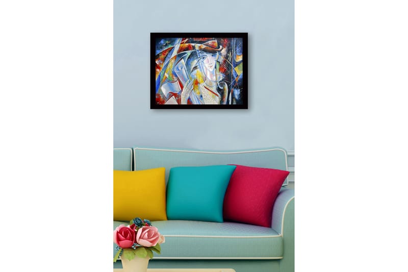 Tavla Med Ram Flerfärgad 41X56 - 41x56 cm - Inredning - Tavlor & posters - Canvastavla