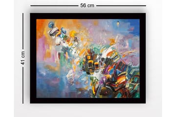 Tavla Med Ram Flerfärgad 41X56 - 41x56 cm - Inredning - Tavlor & posters - Canvastavla
