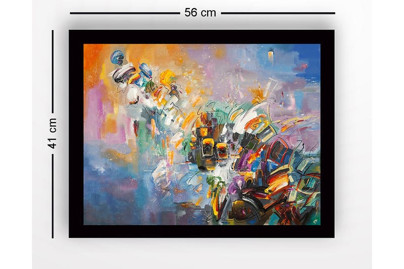 Tavla Med Ram Flerfärgad 41X56 - 41x56 cm - Inredning - Tavlor & posters - Canvastavla