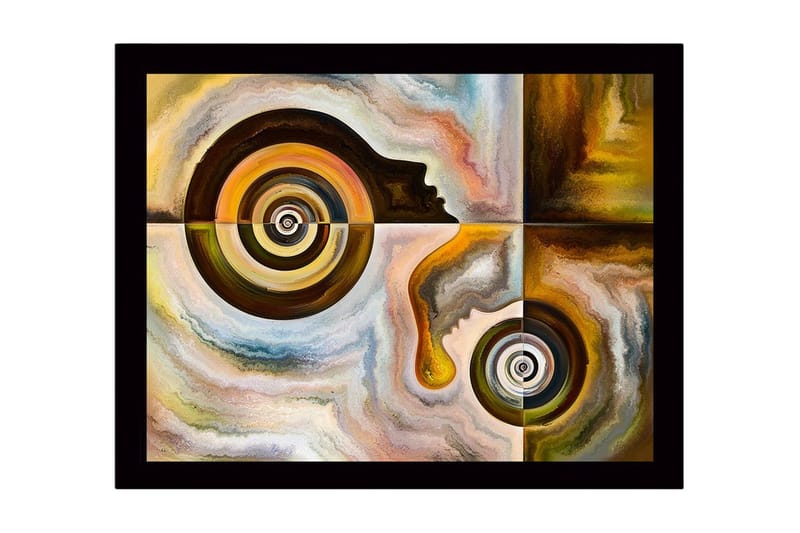 Tavla med Ram Flerfärgad, 41x56 cm