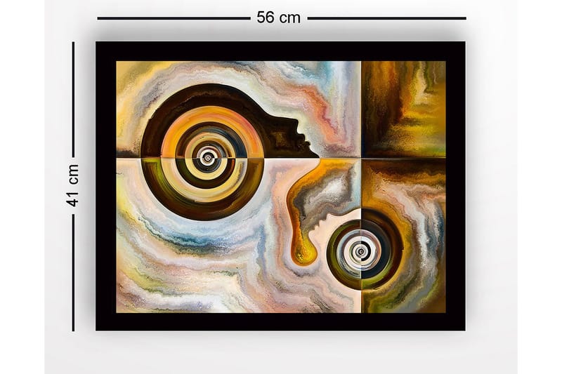 Tavla med Ram Flerfärgad - 41x56 cm - Inredning - Tavlor & posters - Canvastavla