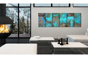 Tavla Metal Mosaic Blue 135x45 cm - Inredning - Tavlor & posters - Canvastavla