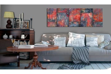 Tavla Metal Mosaic Red 120x40 cm - Inredning - Tavlor & posters - Canvastavla