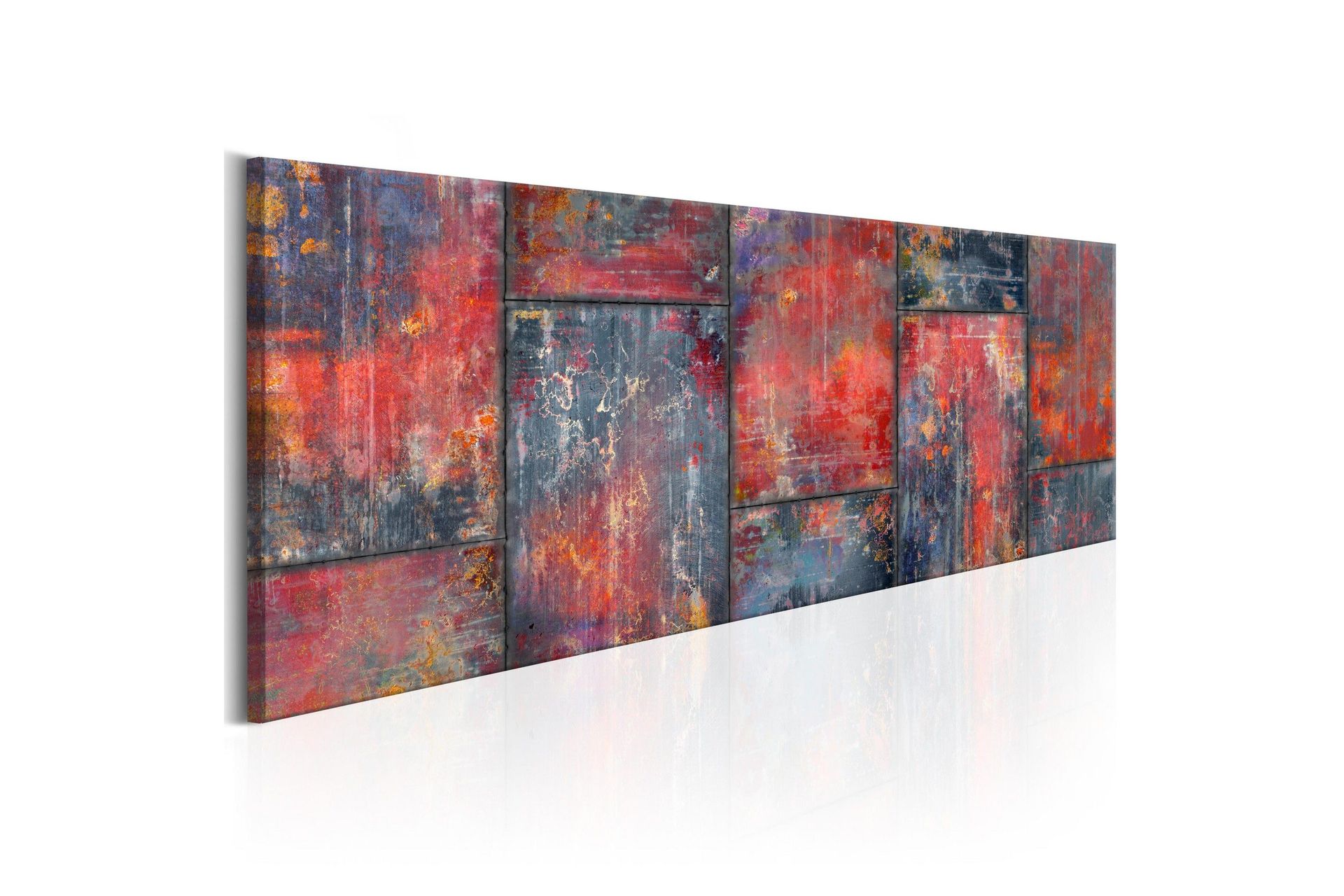 Tavla Metal Mosaic Red 135x45 cm -