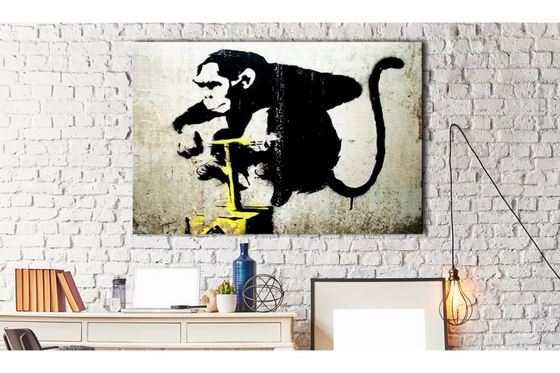 Tavla Monkey Detonator by Banksy 120x80 - Artgeist sp. z o. o. - Canvastavla