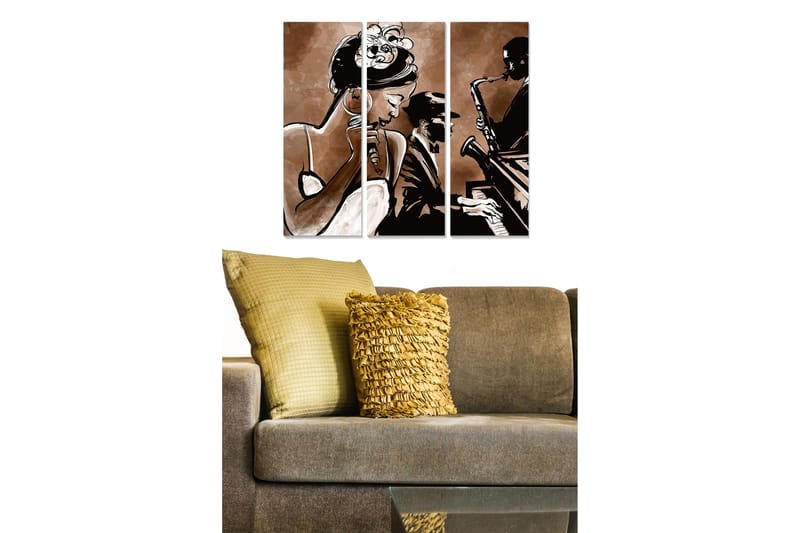 Tavla Music 3-pack Flerfärgad, 20x50 cm