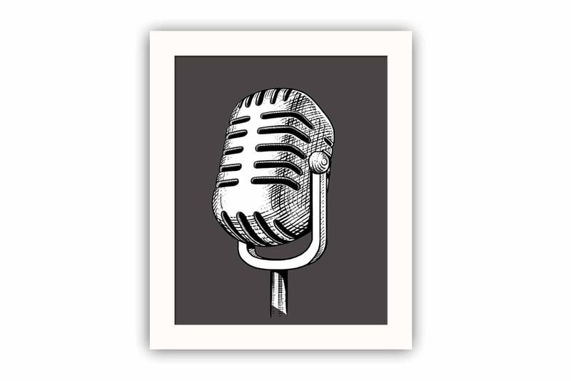 Tavla Music med Ram Flerfärgad - 23,5x28,5 cm - Inredning - Tavlor & posters - Canvastavla