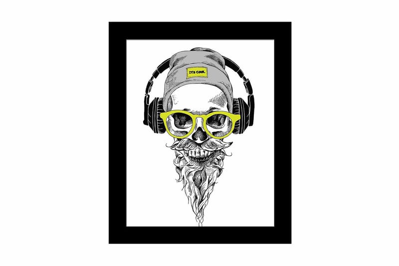 Tavla Music med Ram Flerfärgad - 23,5x28,5 cm - Inredning - Tavlor & posters - Canvastavla