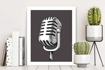 Tavla Music med Ram Flerfärgad - 23,5x28,5 cm - Inredning - Tavlor & posters - Canvastavla