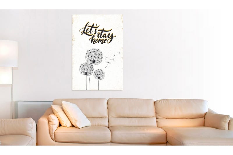 Tavla My Home: Let's stay home 80x120 VALUE_MISSING_1 - Inredning - Tavlor & posters - Canvastavla