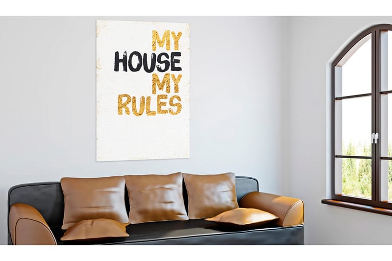 Tavla My Home: My house, my rules 80x120 cm - Inredning - Tavlor & posters - Canvastavla
