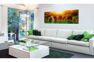 Tavla Nature: Magnificent Waterfall 135x45 - Inredning - Tavlor & posters - Canvastavla