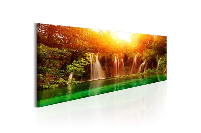 Tavla Nature Magnificent Waterfall 150x50 - Artgeist sp. z o. o. - Canvastavla