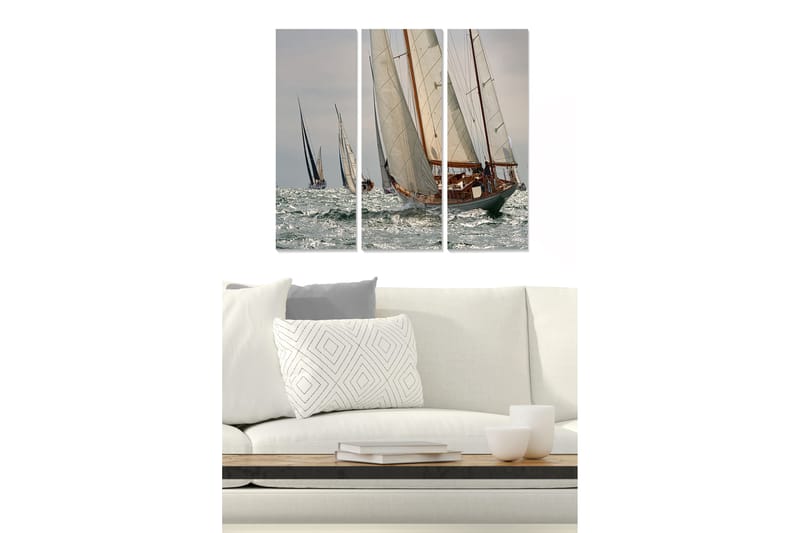 Tavla Nautical 3-Pack Flerfärgad 20X50 - 20x50 cm - Canvastavla