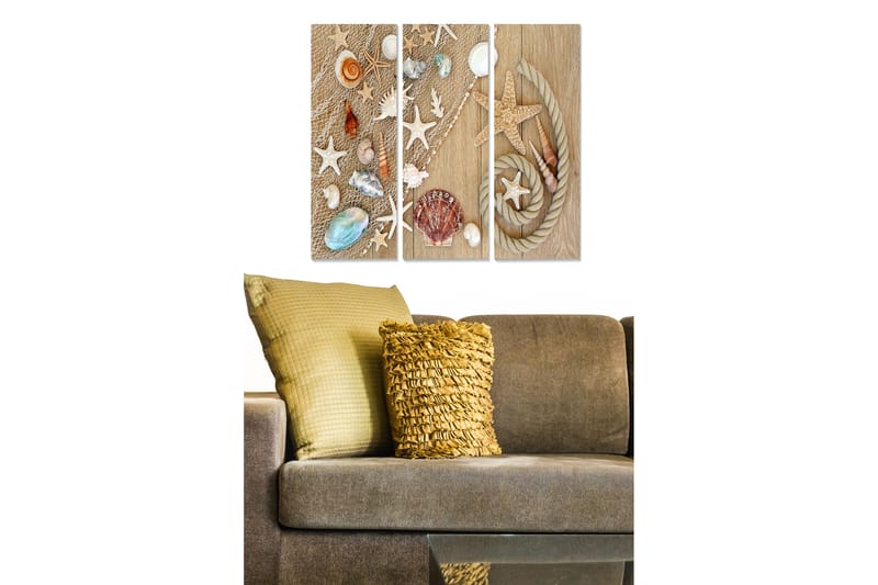 Tavla Nautical 3-Pack Flerfärgad 20X50 - 20x50 cm - Inredning - Tavlor & posters - Canvastavla