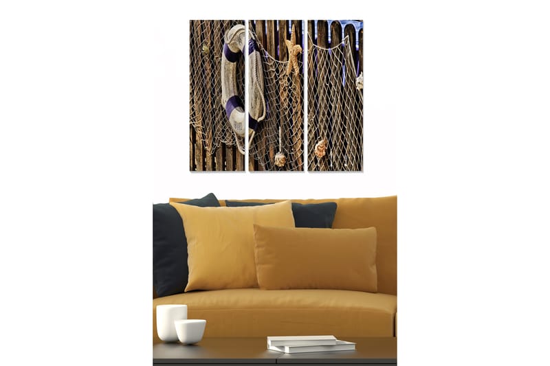 Tavla Nautical 3-Pack Flerfärgad 20X50 - 20x50 cm - Inredning - Tavlor & posters - Canvastavla