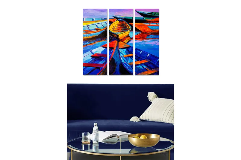 Tavla Nautical 3-pack Flerfärgad, 20x50 cm
