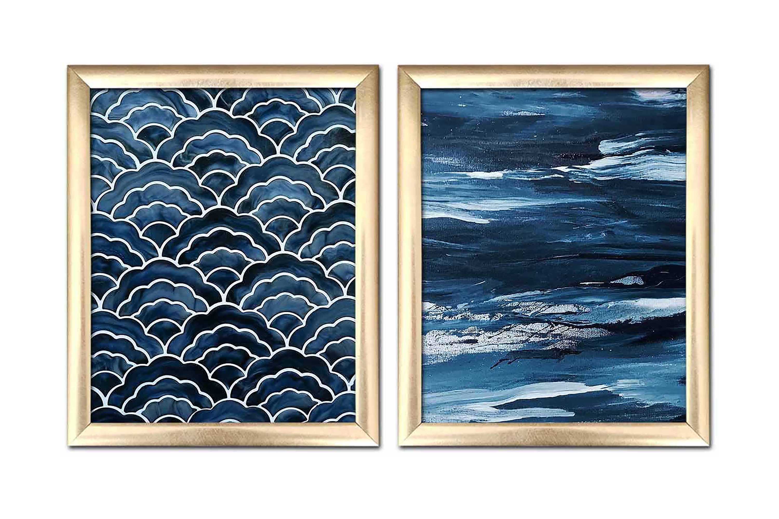 Tavla Nautical Med Ram 2-Pack Flerfärgad 23,5X28,5 23,5x28,5 cm