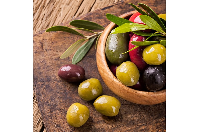 Tavla Olives 30X30 Brun|Grön|Red - 30x30 cm - Inredning - Tavlor & posters - Canvastavla