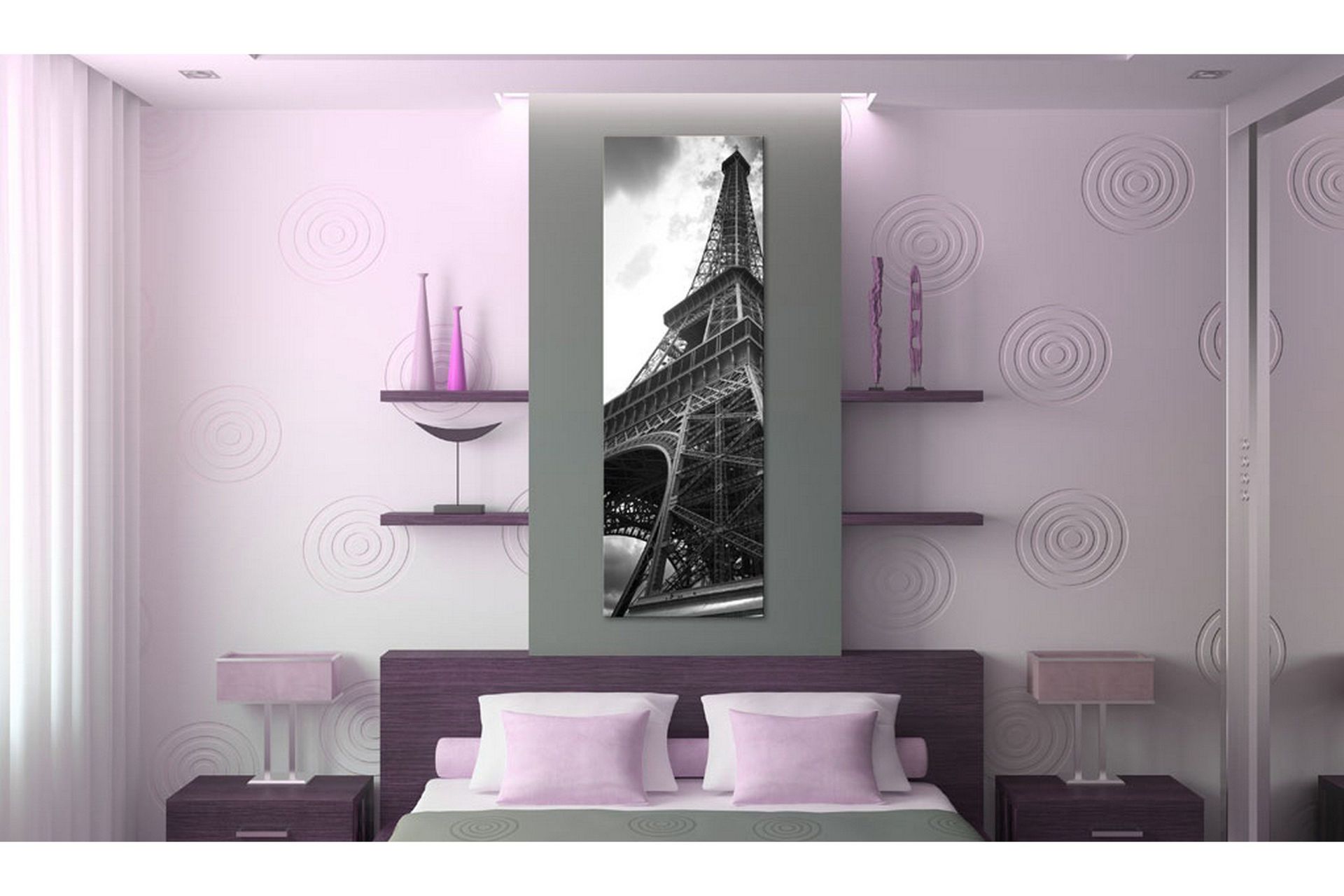 Tavla Oneiric Paris black and white 45x135 -