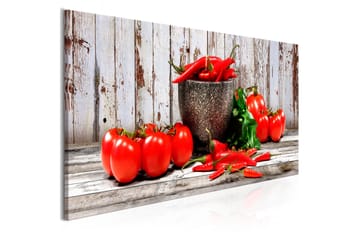 Tavla Red Vegetables (1 Part) Wood Narrow 135x45 - Inredning - Tavlor & posters - Canvastavla
