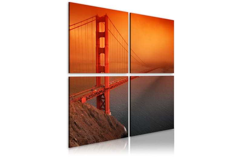 Tavla San Francisco Golden Gate Bridge 40x40 - Artgeist sp. z o. o. - Canvastavla