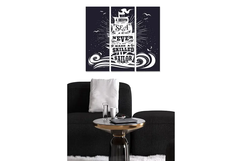 Tavla Sayings 3-pack Flerfärgad, 20x50 cm