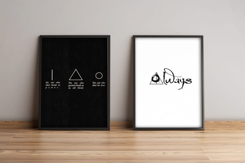 Tavla Sayings med Ram 2-pack Flerfärgad, 36x51 cm