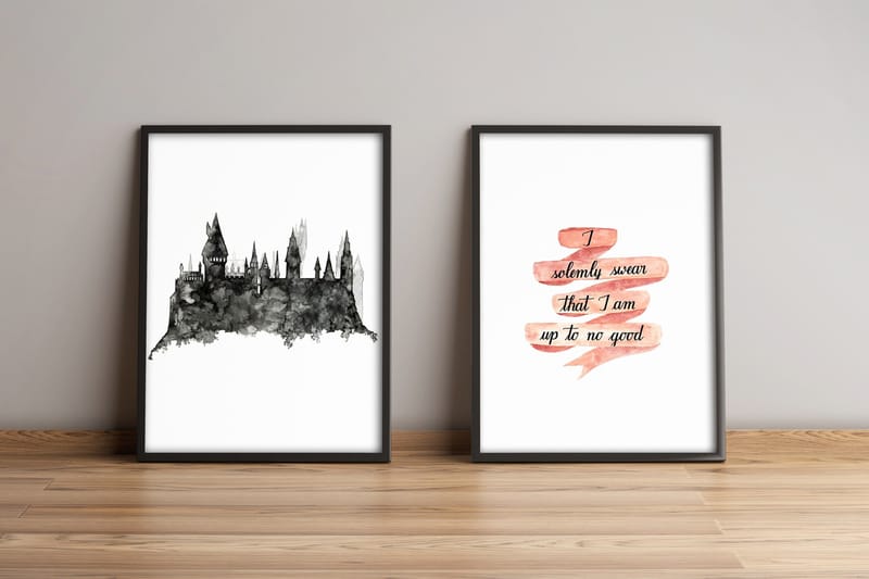 Tavla Sayings Med Ram 2-Pack Flerfärgad 36X51 - 36x51 cm - Inredning - Tavlor & posters - Canvastavla