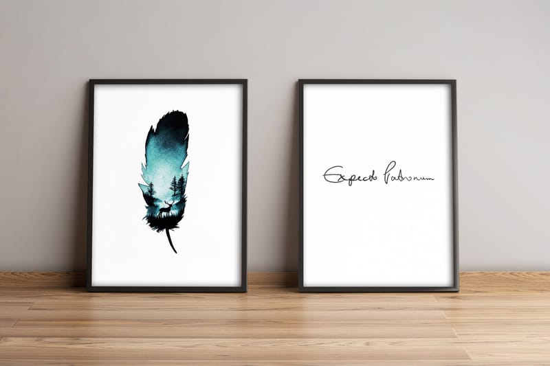 Tavla Sayings Med Ram 2-Pack Flerfärgad 36X51 - 36x51 cm - Inredning - Tavlor & posters - Canvastavla
