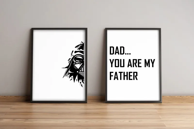 Tavla Sayings med Ram 2-pack Flerfärgad, 36x51 cm