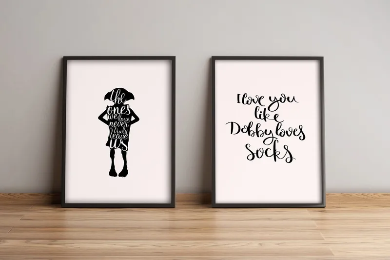 Tavla Sayings med Ram 2-pack Flerfärgad, 36x51 cm