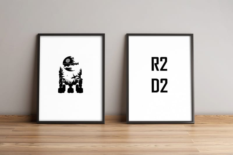 Tavla Sayings med Ram 2-pack Flerfärgad, 36x51 cm