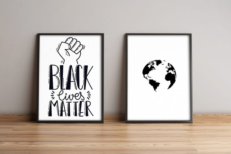 Tavla Sayings med Ram 2-pack Flerfärgad, 36x51 cm