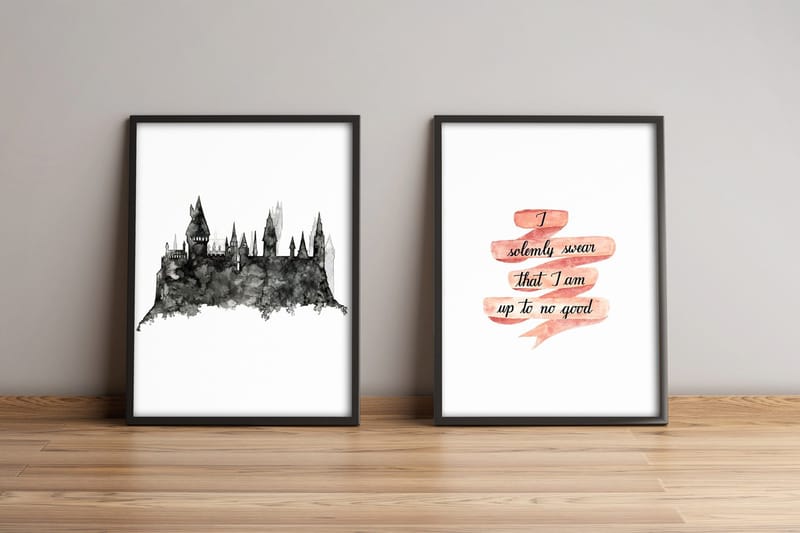 Tavla Sayings med Ram 2-pack Flerfärgad - 36x51 cm - Inredning - Tavlor & posters - Canvastavla