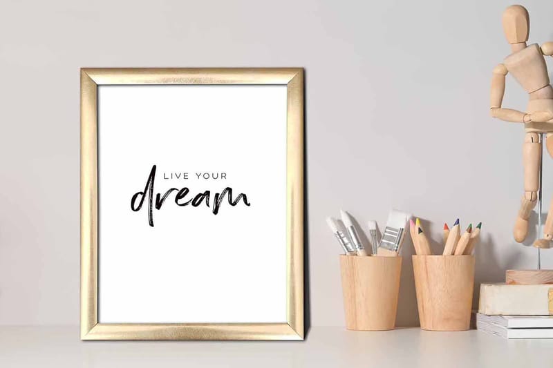 Tavla Sayings Med Ram Flerfärgad 23,5X28,5 - 23,5x28,5 cm - Inredning - Tavlor & posters - Canvastavla