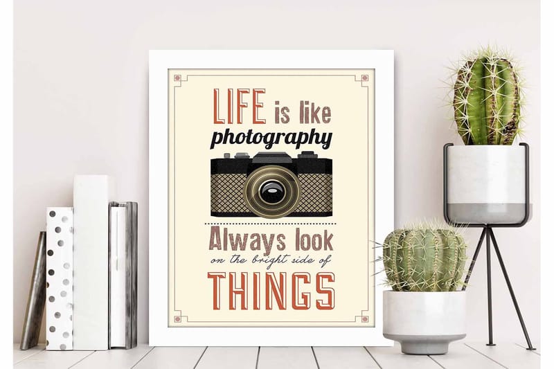 Tavla Sayings Med Ram Flerfärgad 23,5X28,5 - 23,5x28,5 cm - Inredning - Tavlor & posters - Canvastavla