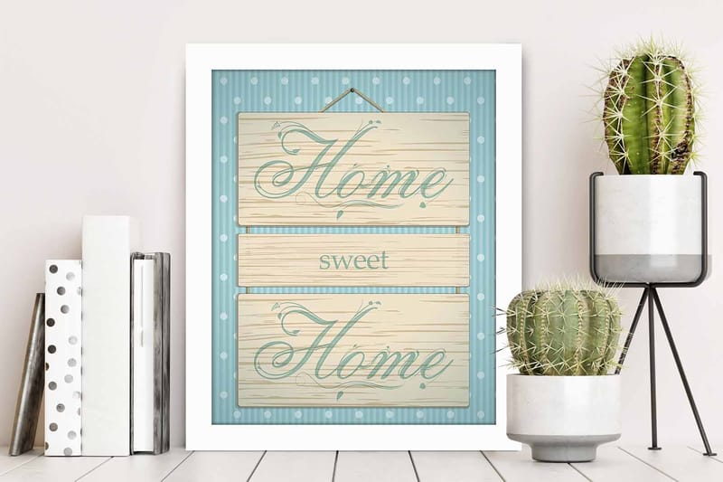 Tavla Sayings Med Ram Flerfärgad 23,5X28,5 - 23,5x28,5 cm - Inredning - Tavlor & posters - Canvastavla