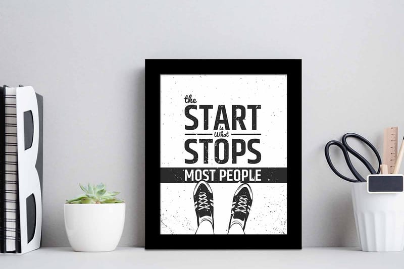 Tavla Sayings Med Ram Flerfärgad 23,5X28,5 - 23,5x28,5 cm - Inredning - Tavlor & posters - Canvastavla