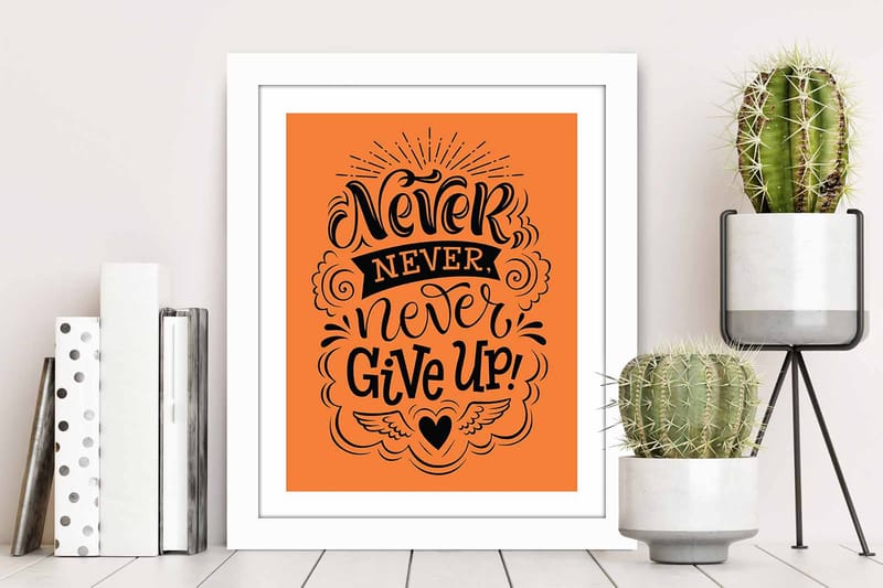 Tavla Sayings Med Ram Flerfärgad 23,5X28,5 - 23,5x28,5 cm - Inredning - Tavlor & posters - Canvastavla