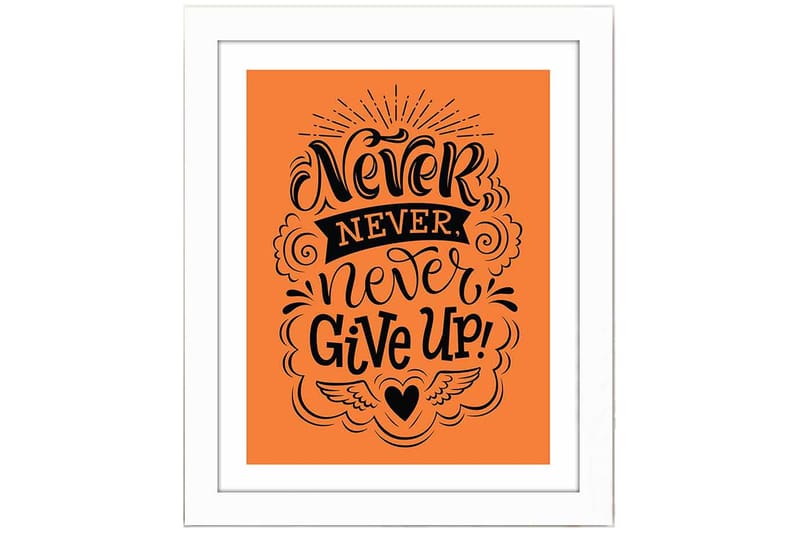 Tavla Sayings Med Ram Flerfärgad 23,5X28,5 - 23,5x28,5 cm - Inredning - Tavlor & posters - Canvastavla
