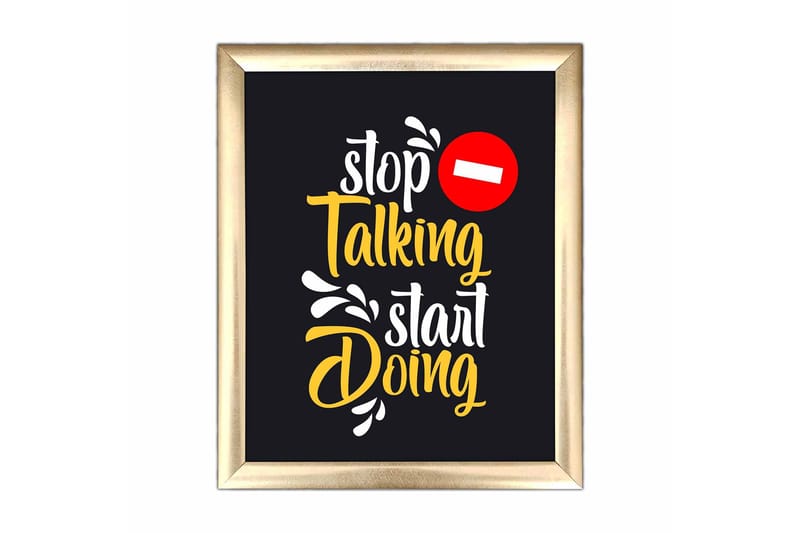 Tavla Sayings Med Ram Flerfärgad 23,5X28,5 - 23,5x28,5 cm - Inredning - Tavlor & posters - Canvastavla
