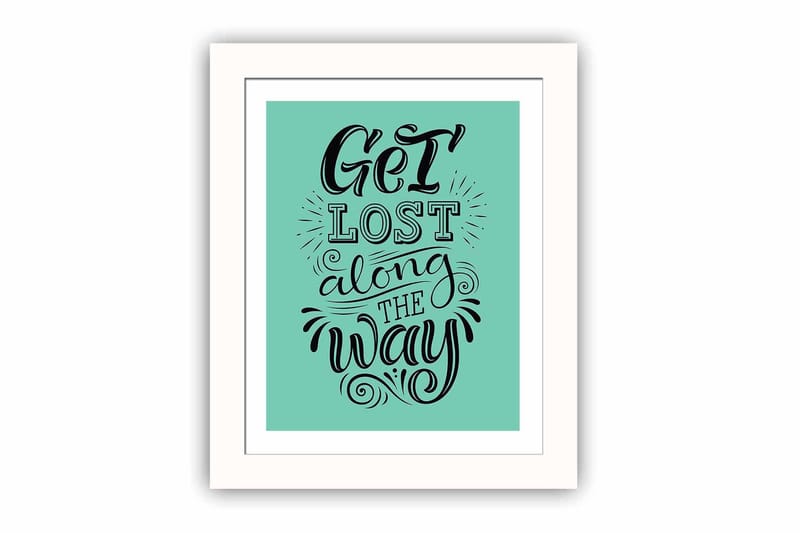 Tavla Sayings Med Ram Flerfärgad 23,5X28,5 - 23,5x28,5 cm - Inredning - Tavlor & posters - Canvastavla