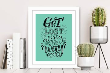 Tavla Sayings Med Ram Flerfärgad 23,5X28,5 - 23,5x28,5 cm - Inredning - Tavlor & posters - Canvastavla