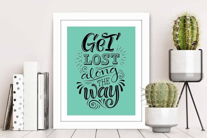 Tavla Sayings Med Ram Flerfärgad 23,5X28,5 - 23,5x28,5 cm - Inredning - Tavlor & posters - Canvastavla