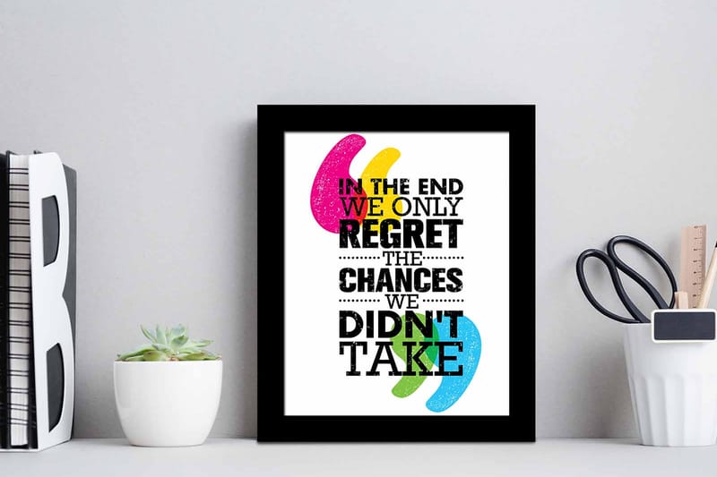Tavla Sayings Med Ram Flerfärgad 23,5X28,5 - 23,5x28,5 cm - Inredning - Tavlor & posters - Canvastavla