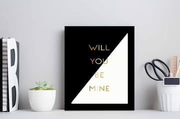 Tavla Sayings Med Ram Flerfärgad 23,5X28,5 - 23,5x28,5 cm - Inredning - Tavlor & posters - Canvastavla