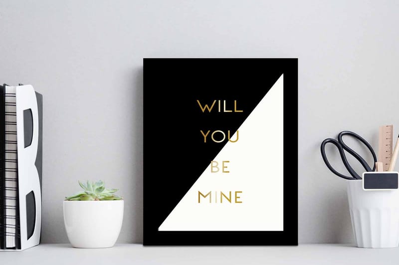 Tavla Sayings Med Ram Flerfärgad 23,5X28,5 - 23,5x28,5 cm - Inredning - Tavlor & posters - Canvastavla