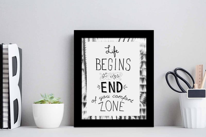 Tavla Sayings Med Ram Flerfärgad 23,5X28,5 - 23,5x28,5 cm - Inredning - Tavlor & posters - Canvastavla