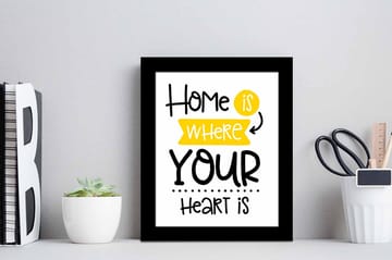 Tavla Sayings Med Ram Flerfärgad 23,5X28,5 - 23,5x28,5 cm - Inredning - Tavlor & posters - Canvastavla